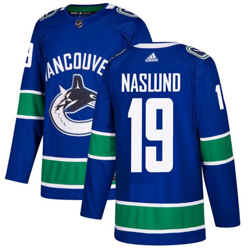 Adidas Canucks #19 Markus Naslund Blue Home Authentic Stitched NHL Jersey